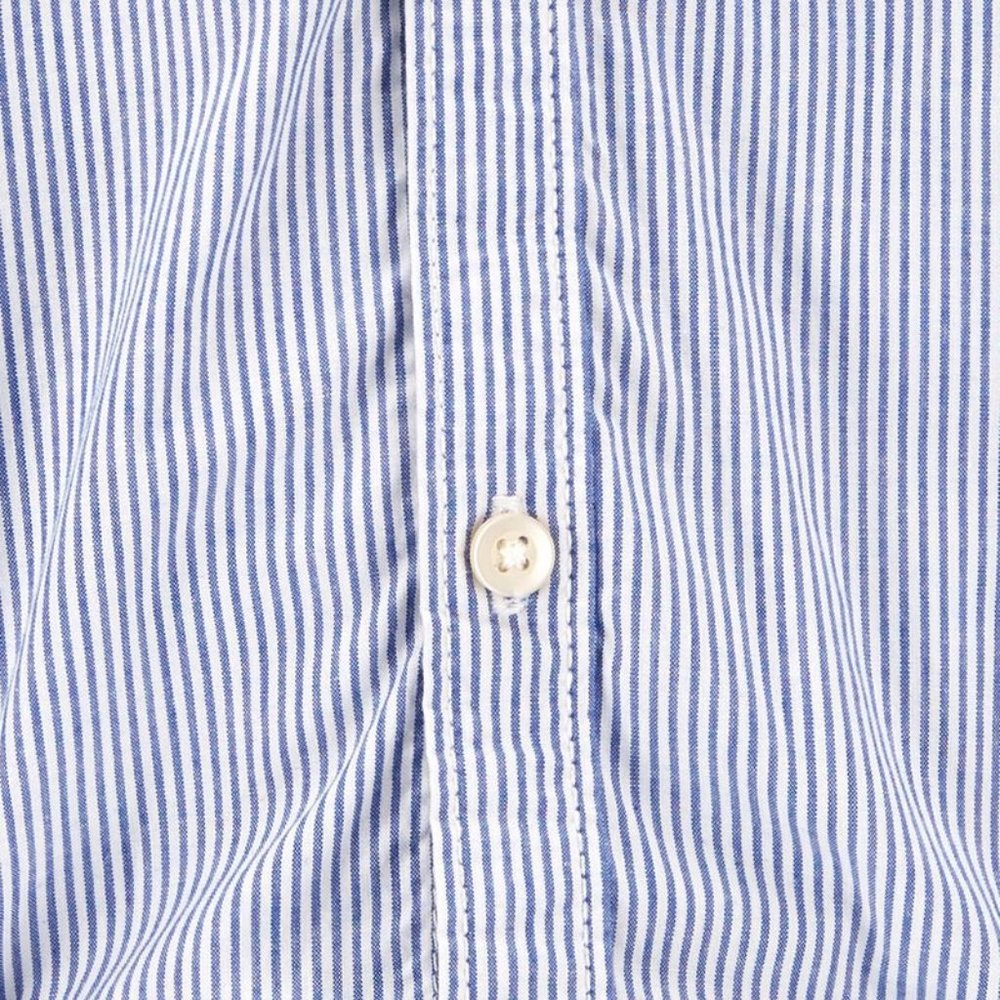 NEW Carter's Kid Baby 2pc Blue Striped Button Down Dress Shirt & Chino Short Set - Picture 3 of 6